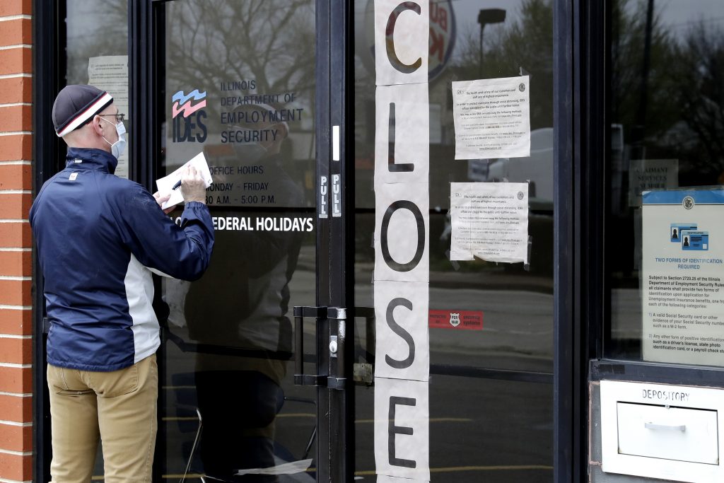 A person holding a sign