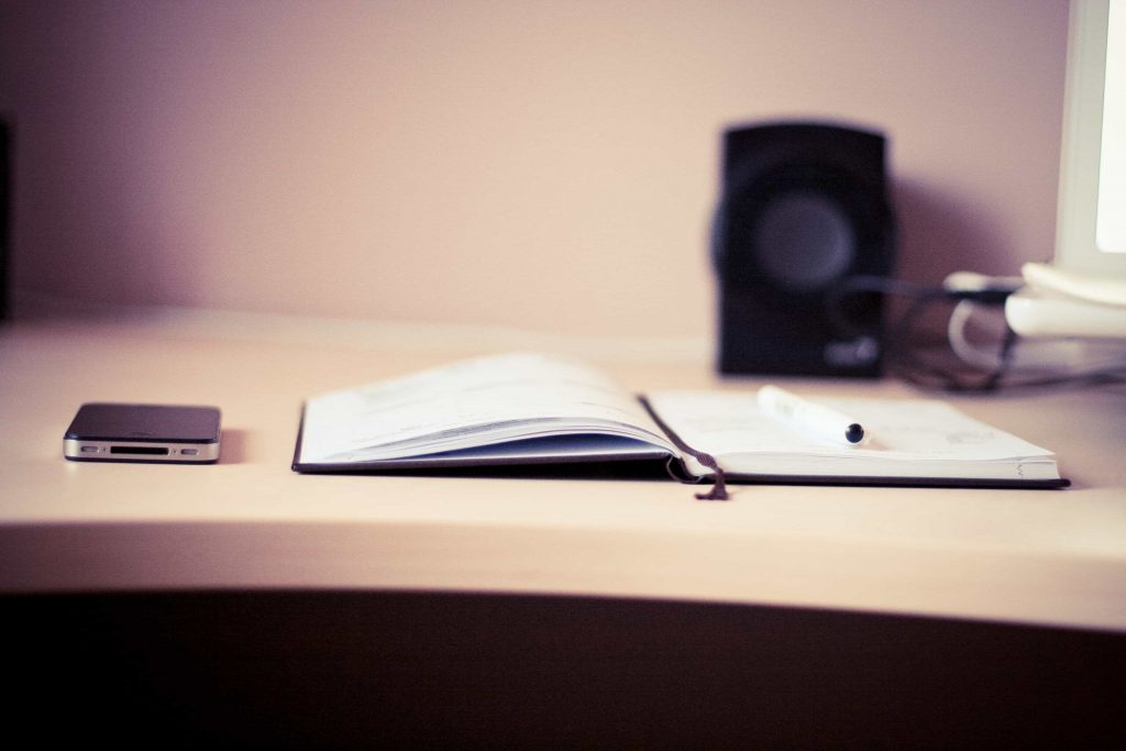 A desktop computer sitting on top of a table